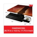 Mouse Pads & Wrist Support | 3M AKT80LE Knob Adjust Keyboard Tray with Highly Adjustable Platform - Black image number 1