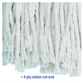 Just Launched | Boardwalk BWK224CCT 24 oz. Cotton Premium Cut-End Wet Mop Heads - White (12/Carton) image number 9