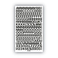 Arts & Crafts Supplies | Chartpak 01010 0.5 in. H Self Adhesive Press-On Vinyl Letters and Numbers - Black (201/Pack) image number 1