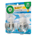 Odor Control | Air Wick 62338-82291 0.67 oz. Scented Oil Twin Refill - Fresh Linen (6/Carton) image number 1