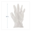 Disposable Gloves | Boardwalk BWK361MCT 3.6 mil Thick 9.5 in. Long Powder-Free Exam Vinyl Gloves - Medium, Clear (100/Box, 10 Boxes/Carton) image number 4