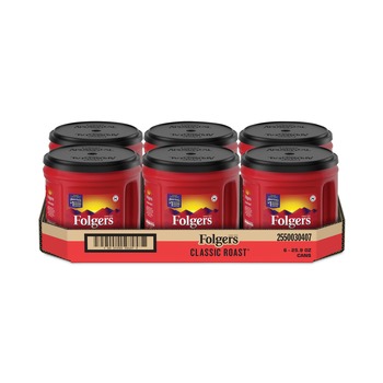 Folgers 2550030407 25.9 oz. Canister Classic Roast Ground Coffee (6/Carton)