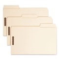 File Folders | Smead 19545 SuperTab 0.75 in. Expansion Reinforced Guide Height Fastener Folders - Manila/Legal Size (50/Box) image number 0