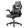 Office Chairs | Basyx BSXVST911 9-One-One High-Back Racing Style Chair with Flip-Up Arms and 225-lb. Capacity - Black/Gray image number 1