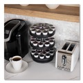 Breakroom Supplies | Mind Reader PODSUS45-BLK 9.5 in. x 9.5 in. x 11.75 in. Anchor Collection 3-Tier Single Serve Pod Carousel Countertop Organizer - Black image number 2