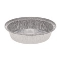 Food Trays, Containers, and Lids | Pactiv Corp. Y52730 7 in. Diameter x 1.53 in. h 24 oz Aluminum Take-Out Container - Silver (250/Carton) image number 0