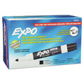Washable Markers | EXPO 82001A Low-Odor Bullet Tip Dry-Erase Marker - Medium/Black (1-Dozen) image number 0