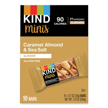 KIND 27960 0.7 oz. Minis - Caramel Almond Nuts/Sea Salt (10/Pack)