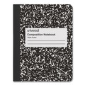 Notebooks & Pads | Universal UNV20936 9.75 in. x 7.5 in. 100-Sheet Composition Book - Wide/Legal Rule, Black Marble Cover (6/Pack) image number 1