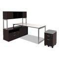 Office Desks & Workstations | Alera ALELSTB24GR Open Office Desk Series 47.25 to 70.78w x 23.63d x 28.5h Adjustable O-Leg Desk Base - Silver image number 7
