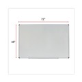 White Boards | Universal UNV43725 72 in. x 48 in. Modern Melamine Dry Erase Board - White Surface, Aluminum Frame image number 6