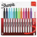 Permanent Markers | Sharpie 32707 Retractable Permanent Marker - Fine Bullet Tip/Assorted Colors (12/Set) image number 0