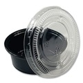 Cups and Lids | Boardwalk BWKPRTN15BL 1.5 oz. Polypropylene Souffle/Portion Cups - Black (2500/Carton) image number 4