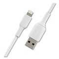 Electronic Adapters & Chargers | Belkin CAA001BT3MWH 9.8 ft. BOOST CHARGE Apple Lightning to USB-A ChargeSync Cable - White image number 1