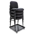 Just Launched | Alera ALESCCART 320 lbs. Capacity 22.44 in. x 22.44 in. x 3.93 in. Metal Stacking Chair Dolly - Black image number 4