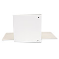 Binders | Universal UNV20732 11 in. x 8.5 in. 2 in. Capacity 3 Rings Deluxe Round Ring View Binder - White image number 2