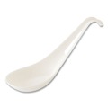 Cutlery | World Centric SP-TP-AS Plastic Asian Soup Spoon TPLA Compostable Cutlery - White (500/Carton) image number 0