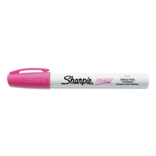 Permanent Markers | Sharpie 2107621 Medium Bullet Tip Permanent Paint Marker - Pink (1 Dozen) image number 0