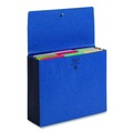 File Folders | Smead 71122 5.25 in. Expansion Letter Size 1 Section Elastic Cord Closure Extra-Wide Expanding Wallets - Navy Blue image number 3