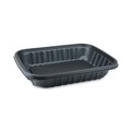 Food Trays, Containers, and Lids | Pactiv Corp. YCNB12X96400 EarthChoice Entree2Go 11.75 in. x 8.75 in. x 2.13 in. 64 oz. Plastic Takeout Container - Black (200/Carton) image number 0