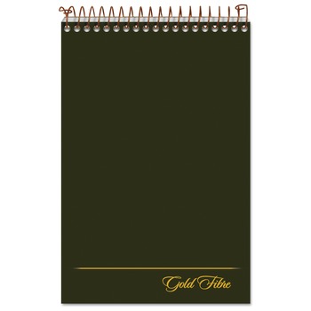 JUST LAUNCHED | Ampad 20-806R Gold Fibre 6 in. x 9 in. Spiral Steno Book - Gregg, Green/Gold Cover/White Pad (100 Sheets/Pad)