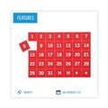 Office Presentation Supplies | MasterVision FM1209 1 in. x 1 in. Calendar Dates Interchangeable Magnetic Board Accessories - Red/White (35/Pack) image number 2