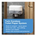 Toilet Paper | Tork 472880 Advanced 2-Ply Coreless High Capacity Bath Tissue - White (36/Carton) image number 9