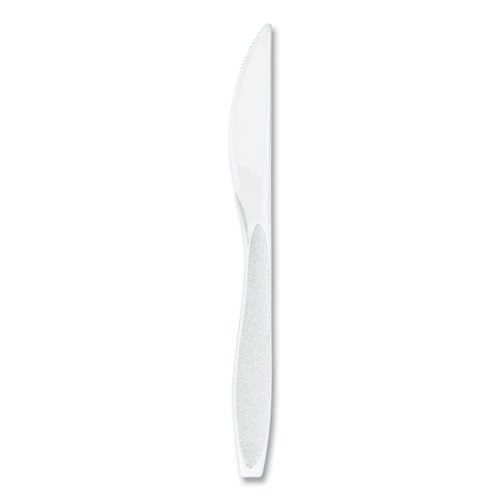 Cutlery | SOLO HSWKX-0007 Impress Heavyweight Full-Length Polystyrene Cutlery Knife - White (100/Box) image number 0