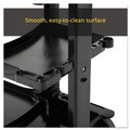 Just Launched | Rubbermaid Commercial FG617388BLA 20 in. x 45 in. x 38.25 in. 4 Shelves 1 Bin Plastic Multi-Shelf Cleaning Cart - Black image number 7