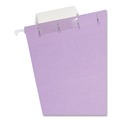 File Folders | Smead 64064 1/5 Cut Tab Letter Size Colored Hanging File Folders - Lavender (25/Box) image number 1