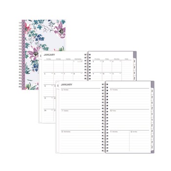 PRODUCTS | Blue Sky 137276-22 8 in. x 5 in. 12-Month (Jan-Dec 2026) Laila Weekly/Monthly Planner - Purple/Blue/Pink
