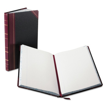 PRODUCTS | Boorum & Pease 9-300-R 13.75 x 8.38 Sheets Custom Rule Record and Account Book - Black/Red/Gold Cover