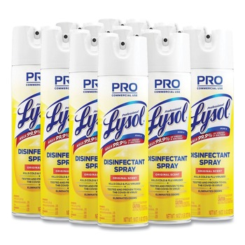 Professional LYSOL Brand 36241-04650 19 oz. Aerosol Spray Disinfectant Spray - Original Scent (12/Carton)