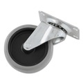 Cleaning Carts | Rubbermaid Commercial FG1011L20000 4 in. Wheel Swivel Mount Plate Non-Marking Plate Casters - Black/Gray/Silver image number 0