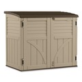 Office Filing Cabinets & Shelves | Suncast BMS3400X 4 ft. 5 in. x 2 ft. 8.5 in. x 3 ft. 9.5 in. Horizontal Storage Shed - Sand/Slate image number 0