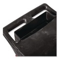 Cleaning Carts | Rubbermaid Commercial FG618000BLA 19.25 in. x 38 in. x 33.38 in. 2 Shelves 2 Drawers 330 lb Capacity Plastic Two-Shelf Trades Cart - Black image number 3