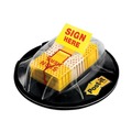 Page Flags | Post-it Flags 680-HVSH Sign Here Page Flags in Dispenser - Yellow (200/Pack) image number 0
