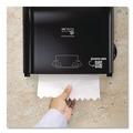 Paper Towel Holders | Papernet 419484 12.4 x 9.3 x 16.5 Hy Tech Manual Towel Dispenser - Black (1/Carton) image number 2