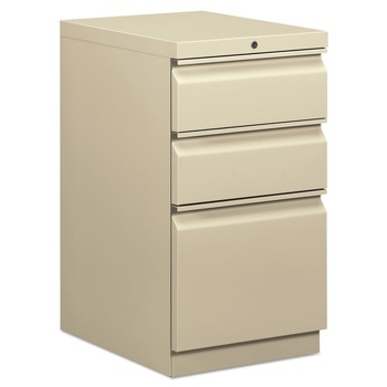 HON HBMP2B.L Three-Drawer 15 in. x 20 in. x 28 in. Mobile Box/Box/File Pedestal - Putty