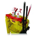 Floor Signs & Safety Signs | Rubbermaid Commercial FG611477YEL 12 in. x 16 in. x 38 in. 4-Sided Caution Wet Floor Sign - Yellow image number 3