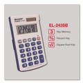 Calculators | Sharp EL243SB 8-Digit LCD Solar Pocket Calculator image number 1