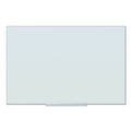 White Boards | U Brands 2798U00-01 35 in. x 23 in. Floating Glass Ghost Grid Dry Erase Board - White image number 0