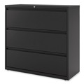 Office Filing Cabinets & Shelves | Alera 25505 42 in. x 18.63 in. x 40.25 in. 3 Legal/Letter/A4/A5 Size Lateral File Drawers - Black image number 1