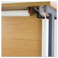 Office Electronics & Batteries | D-Line US/5FT5025W 60 in. x 2 in. x 1 in. Decorative Desk Cord Cover - White image number 3