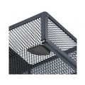 Desktop Organizers | Universal UNV20021 15 in. x 11.88 in. x 2.5 in. 6 Compartments Metal Mesh Drawer Organizer - Black image number 3