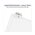 Back to School Sale | Avery 01426 11 x 8.5 Avery Style Preprinted Legal Exhibit Side Z 26-Tab Index Dividers - White (25/Pack) image number 4