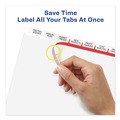 Dividers & Tabs | Avery 11491 11 in. x 8.5 in. 8-Tab Big Tab Clear Label Dividers - White Tabs/White (1-Set) image number 4