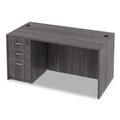Office Desks & Workstations | Alera ALEVA216030GY 59.13 in. x 29.5 in. x 29.63 in. Valencia Series Straight Front Desk Shell - Gray image number 4