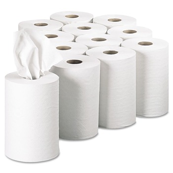 Georgia Pacific Professional 28706 Pacific Blue Basic 7.88 in. x 350 ft. 1-Ply Nonperforated Paper Towels - White (12-Rolls/Carton)