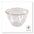 Bowls and Plates | Eco-Products EP-SB48 48 oz. Renewable and Compostable Plastic Salad Bowls with Lids - Clear (150/Carton) image number 4
